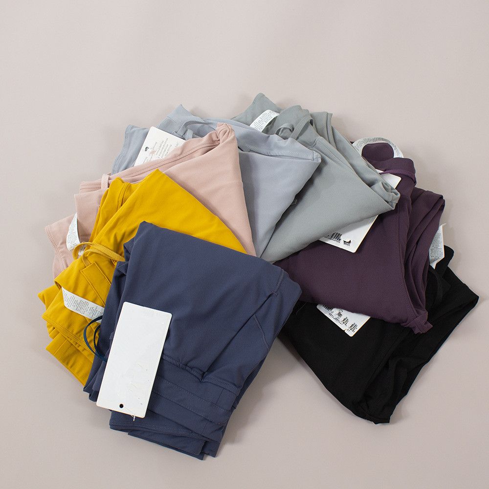 

lulus Women's Yoga Pants Ready to Pants high waist drawcord stretch training running sports fitness jogging pants with pockets For Women, Black