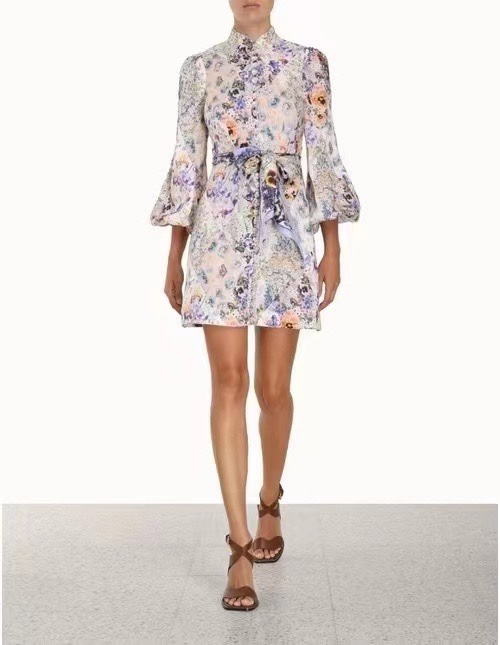 

Runway Dresses 2023 Australian luxury designer designed a three piece mini dressLinen printed patchwork dress 02, Multi