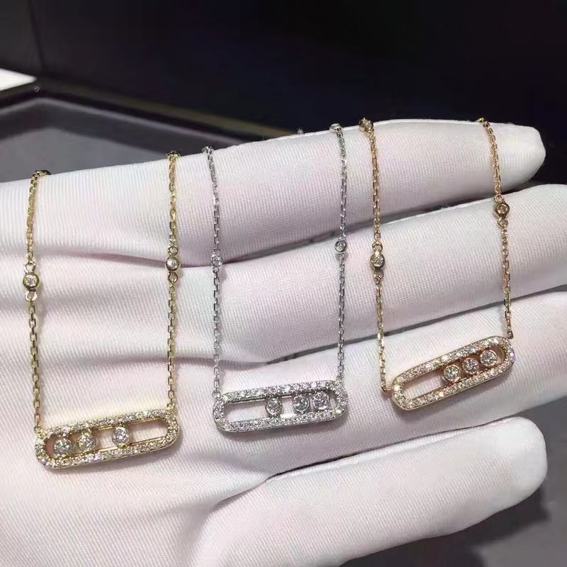 

bracelet necklaces for women silver designer jewelry set 18K Gold moveable full diamond bracelet unisex Fashion Party Christmas Wedding gifts Birthday girls sale