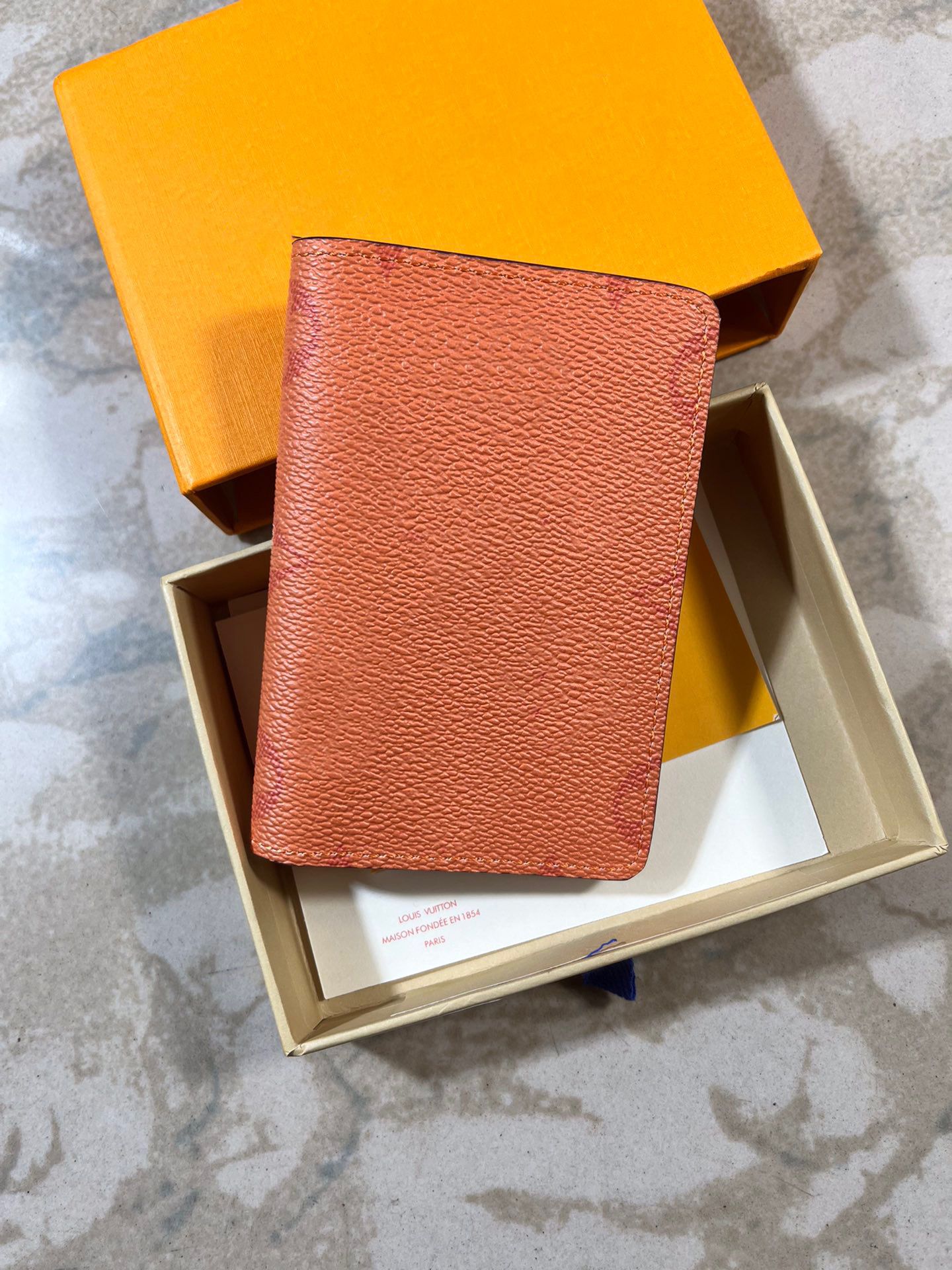 

POCKET ORGANIZER Taurillon small leather goods card holders embossed flower letter Cowhide-leather men wallets money purse, Blue