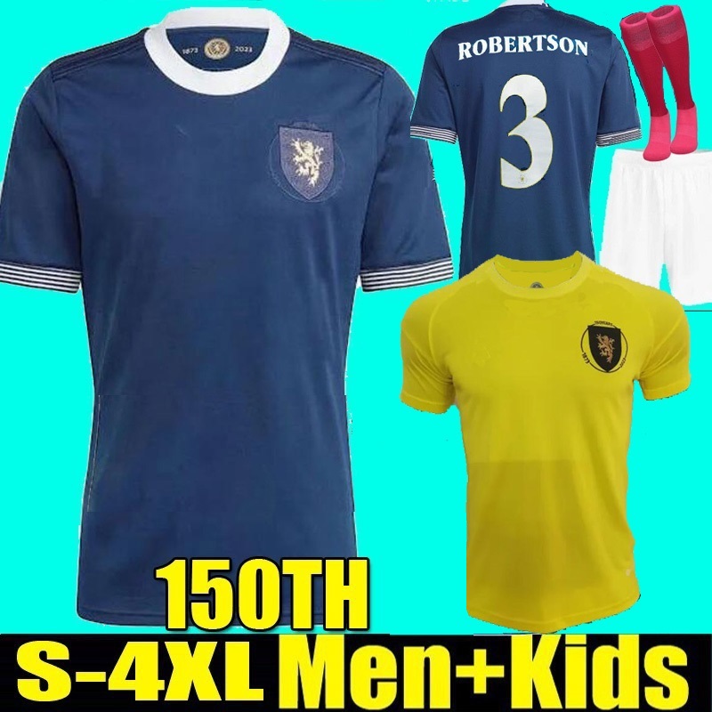 

2023 Scotland 150th Anniversary soccer jerseys blue Special edition TIERNEY ROBERTSON ADAMS football shirt 23 24 McGREGOR MCGINN men kit kids uniforms XXXL 4XL, Home kids