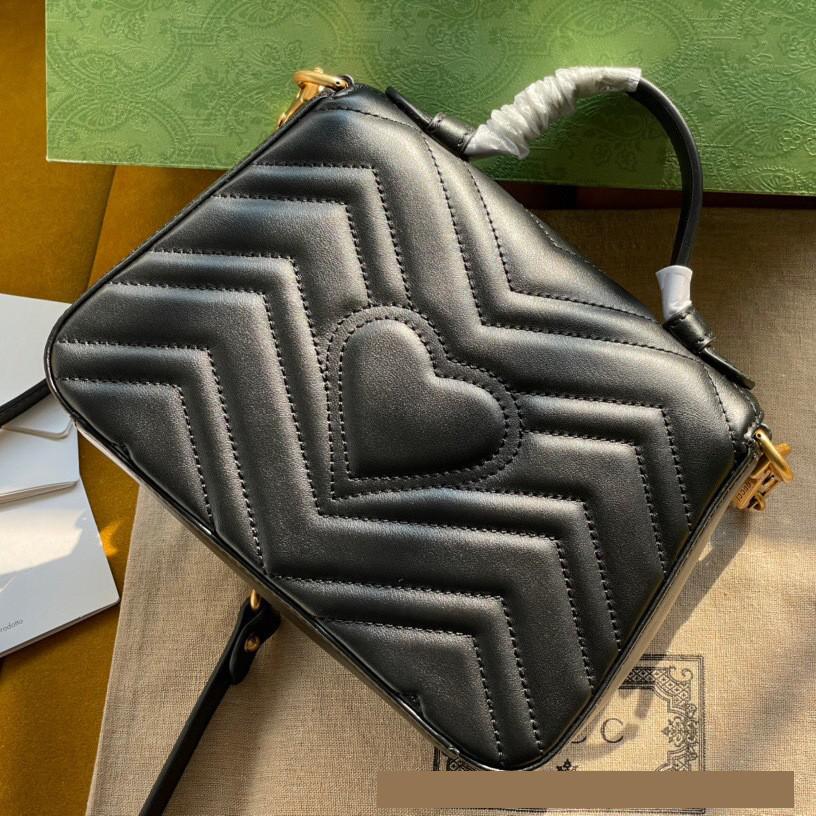 

Bags For Women Classic Women Marmont Messenger Bags Love Heart Wave Pattern Shoulder Bag Designer Genuine Leather Chain Handbags Fashion Lady Totes Purse Wallet