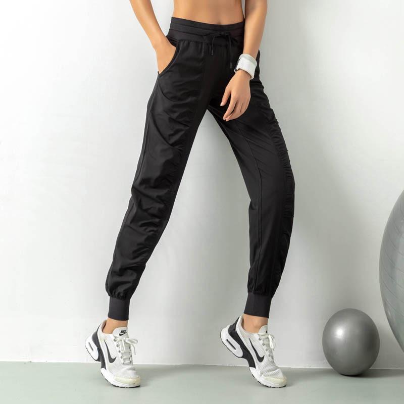 

lulus Fashion-Women Yoga Outfits Studio Pants Ladies Quickly Dry Drawstring Running Sports Trousers Loose Dance Studio Jogger Girls Yoga Pants Gym Fitness, Black