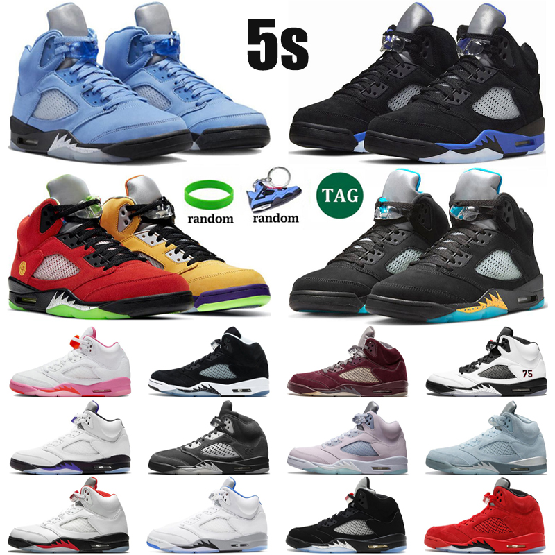 

jumpman 5 men basketball Shoes 5s Outdoors UNC Racer University Blue Aqua Crimson Bliss Green Bean Dark Concord Black Metallic mens trainers sports sneakers, 13
