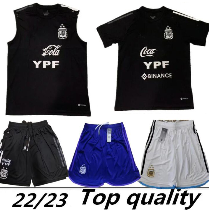 

2023 Argentina Soccer Jerseys Otamendi DE PAUL L.MARTINEZ KUN AGUERO DYBALA DI MARIA Maradona TAGLIAFICO national team shorts 22 23 football men Training vests