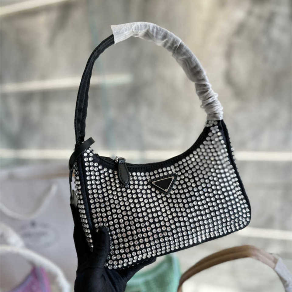 

Flash Drill Famous Hobo Shoulder Crossbody Bags Re-Edition Trio Underarm Bag Women Baguette Triangle Badge Cleo Totes Designer Luxury Handbags Lady Purses L19, Add box + dust bag