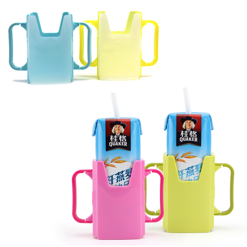 Infant Baby Drinks Cup Holder Baby Feeding Props Adjustable Handle Milk Box Support Spill-proof Case for Drinking Anti Sprinkling-image-523944502