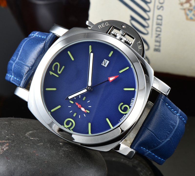 New Wrist Watches for Men 2026 Mens Watches Four needles Quartz Watch High Quality Top Luxury Brand With calendar function Clock Fashion Rubber A
