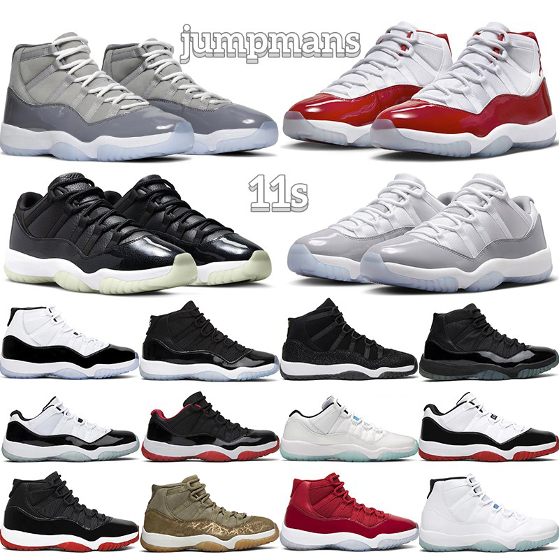 

basketball shoes 11s mens women jumpmans 11 retro Cement Grey Cherry Bred cool grey Concord Gamma bule j11 sports sneakers trainers