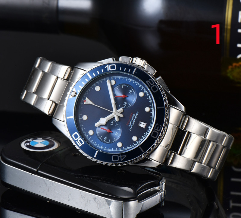 

Longin Wrist Watches for Men 2023 Mens Watches Five needles All dials work Quartz Watch High Quality Top Luxury Brand Chronograph Clock Fashion Steel Strap Type, 11
