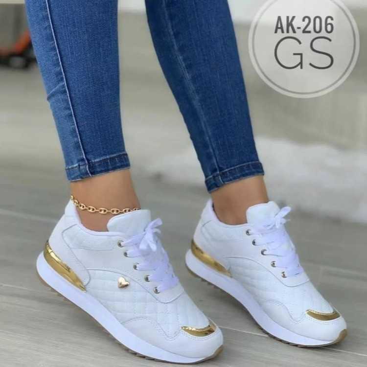 

Oversized sneakers Women's Spring New Breathable Colorblock Casual Running Shoe Sneaker, White