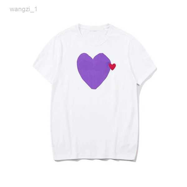 

Men's T-shirts Play Designer White Eyes Big Red Peach Print Shirt Loose Fashion Blouse Quality Short Sleeves 1 LW7T