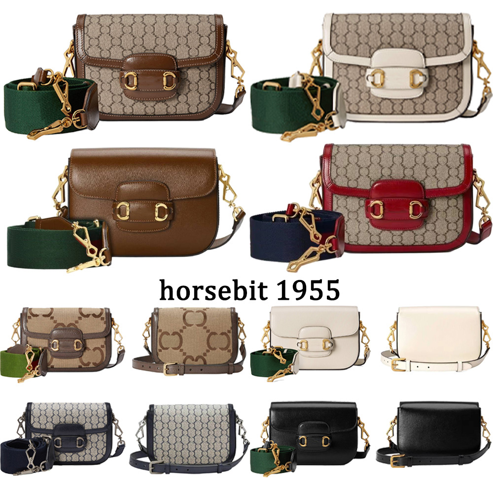 Sac de designer Horsebit 1955 Chaînes de haute qualité Portefeuilles Sacs à main Bandoulière Femme Épaule Mode Lady S Sacs à main avec long