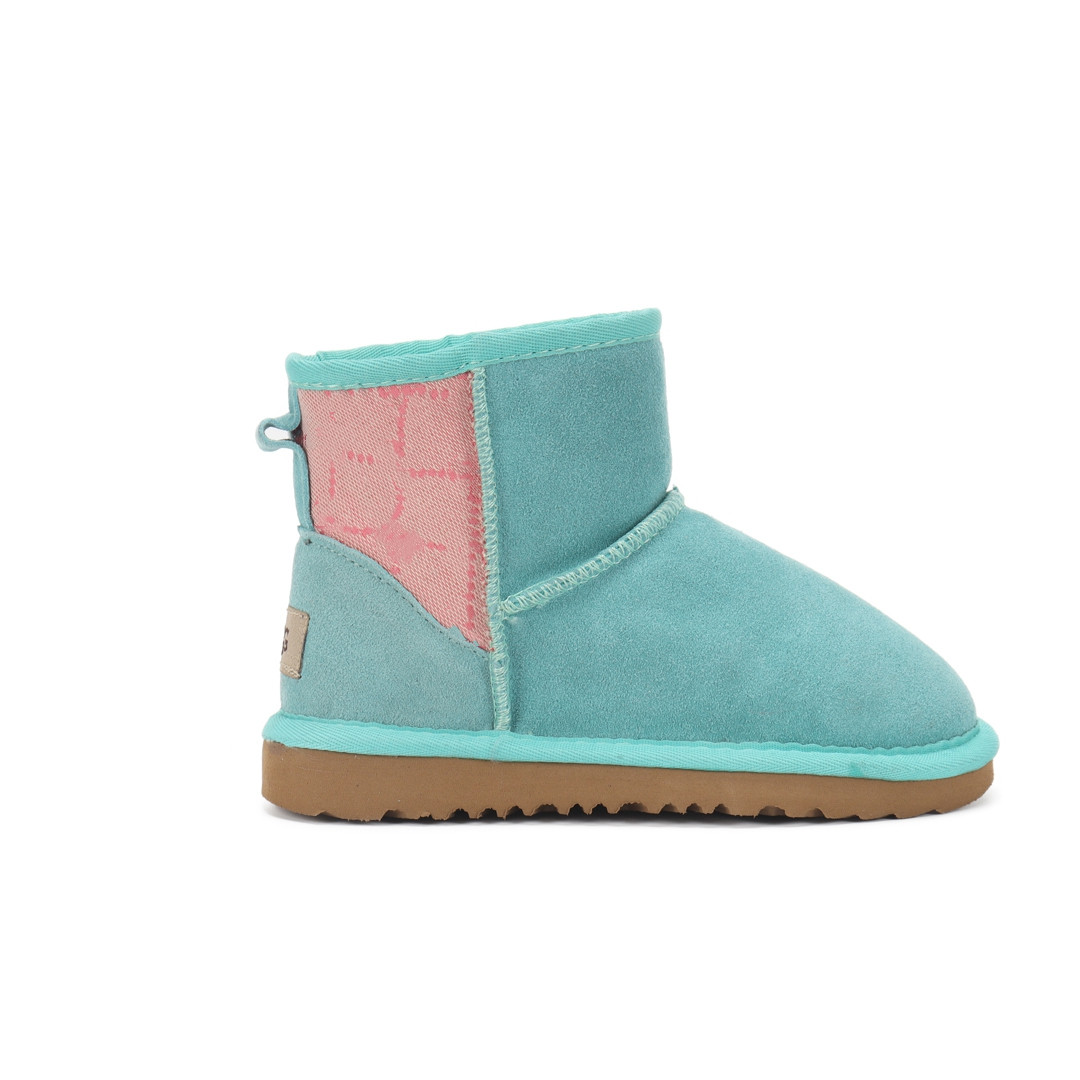 Pantoufles de neige pour tout-petits, mini bottes classiques d'hiver de styliste en fourrure pour enfants, 6666