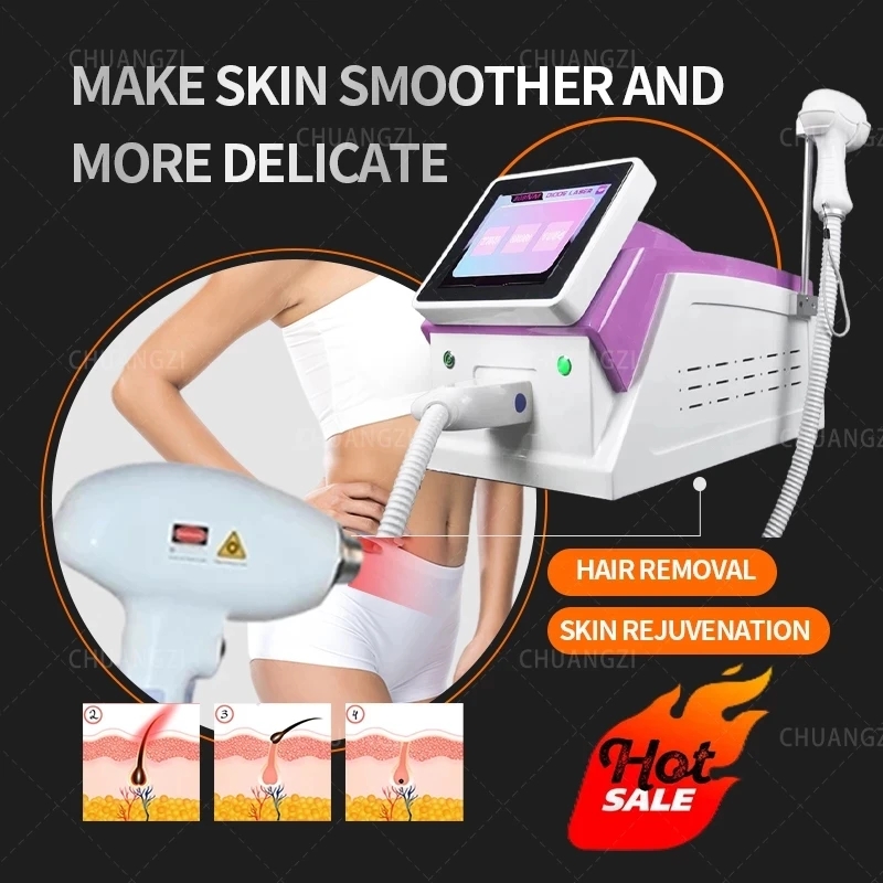 

Laser Machine NEW Style High-Power Permanent Hair Removal Machine For Salon 3 Wavelength 755 808 1064nm Portable Diode Laser Painless CE