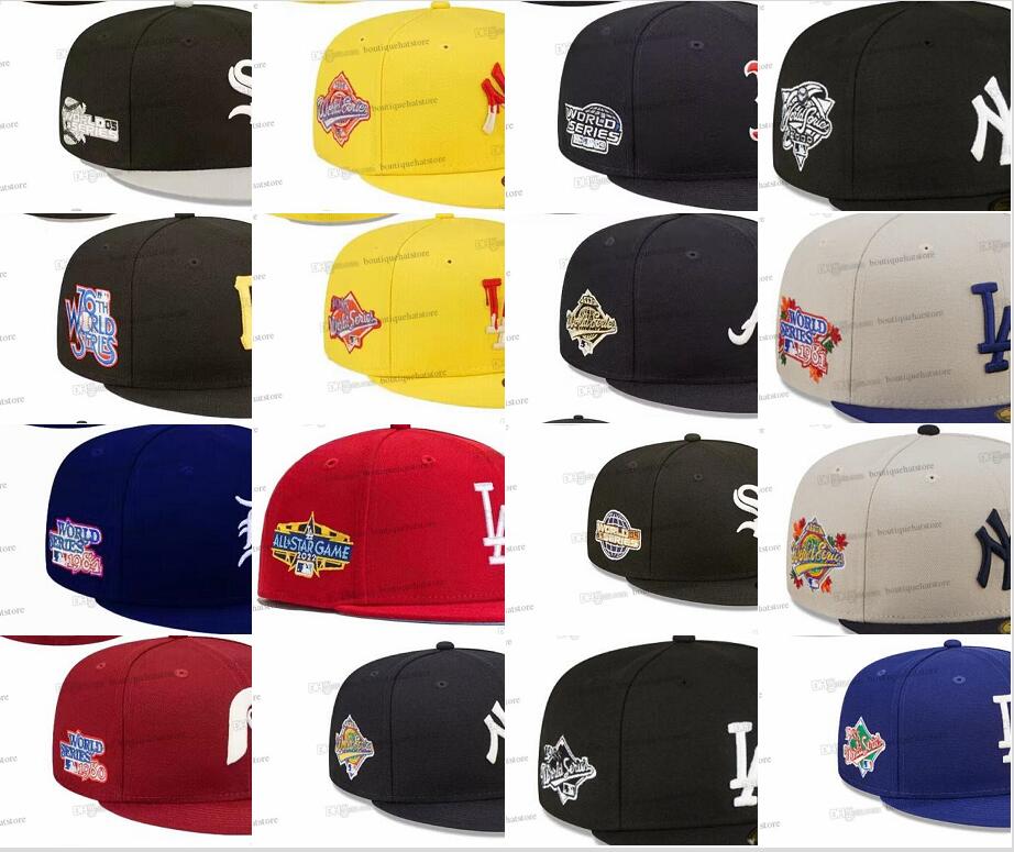 

16 Colors Men's Baseball Fitted Hats Classic Royal Blue Hip Hop Chicago Black Sport Adjustable Caps Chapeau Gray Stitch World Heart " Series" " Love Hustle Flowers Ap3-01