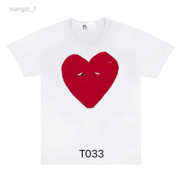 

Men's T-shirts Fashion Mens Play t Shirt Designer Red Commes Casual Women s Des Badge Garcons High Quanlity Tshirts Cotton Embroidery 1 PZK9, 04