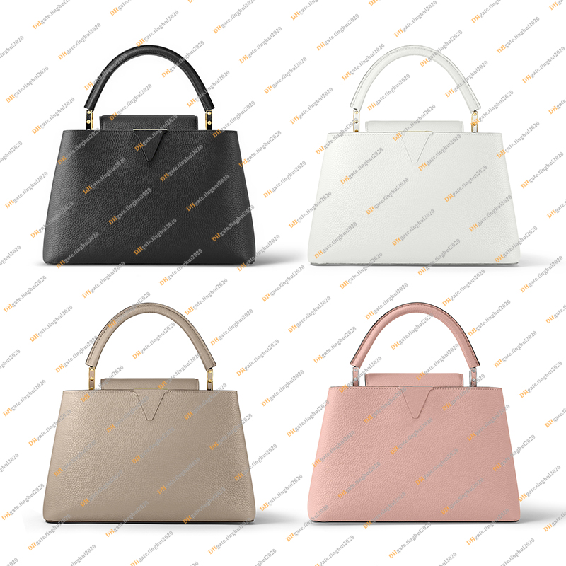 

Ladies Fashion Casual Designe Luxury Capucines Bag Handbag Tote Shoulder Bag Crossbody Messenger Bag TOP Mirror Quality M94755 M56071 M42259 3 Size Pouch Purse, 21cm white 1 / with dust bag
