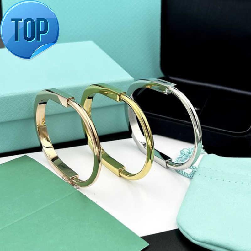 

Lock Bangle Bracelet for women luxury jewelry Silver Gold Designer Bracelets Never Fade Not Allergic