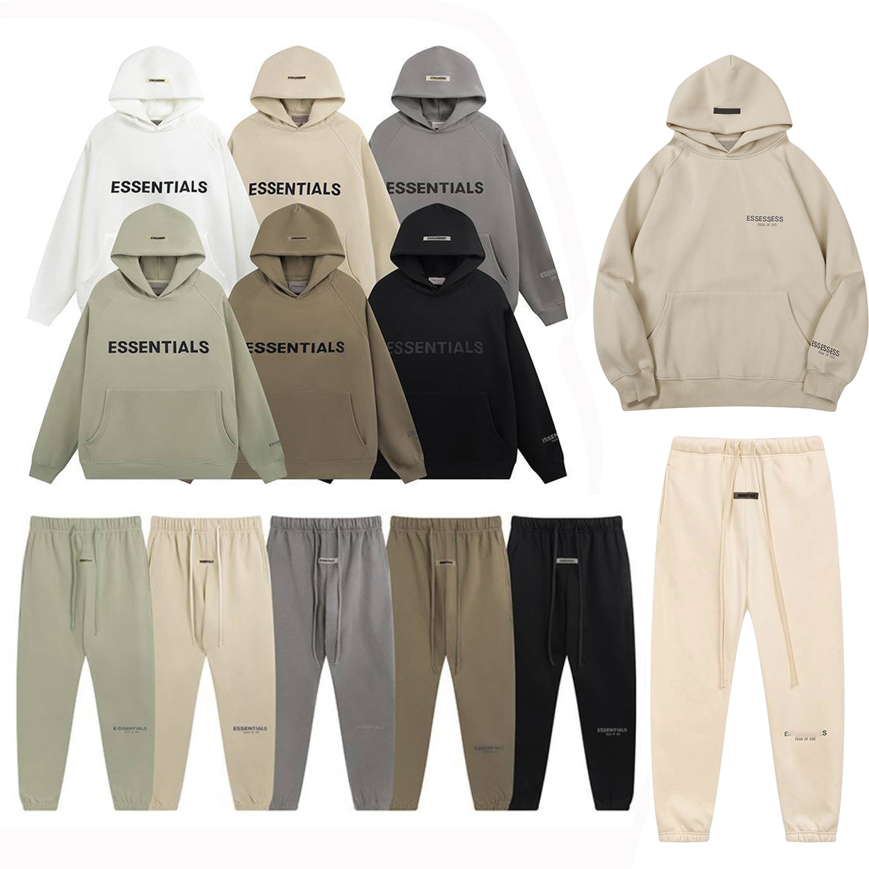 

Designer essent hoodie Fashion loose hoodies long pants suits women mens essentail Streetwear set essen sweatshirts Tops Clothing essenteil Hoodie Hip Hop luxury, Customize