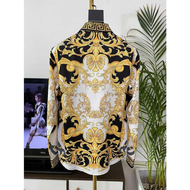 

Summer casual shirts designer t shirt fashion Medusa 3d print mens button cardigan long sleeved tshirt fashion Hawaii shirt, No logo white t-shirt
