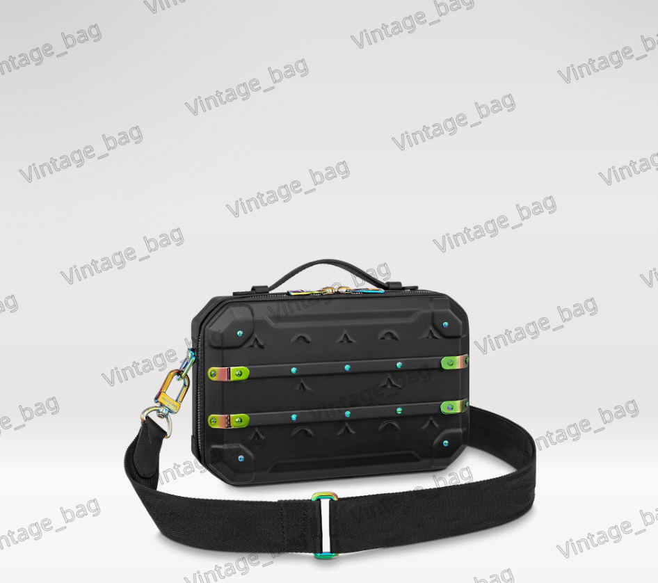 

Future Trunk Flight Case Messenger Bag Men Shoulder Bags Top Handle Lightweight Hardcase Zip Closure Designer Crossbody Bag M21935 M21950 M57287, A: 26 x 20 x 6 cm