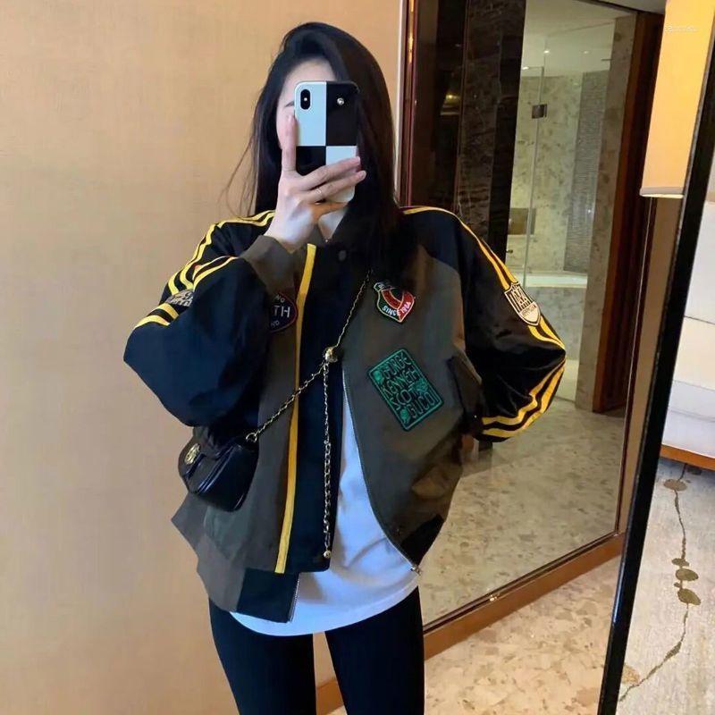 

Women' Jackets Baseball Suit 2023 Spring And Autumn Elegant Workwear High-end Good-looking All-match Stitching Korean Jacket Short Coat