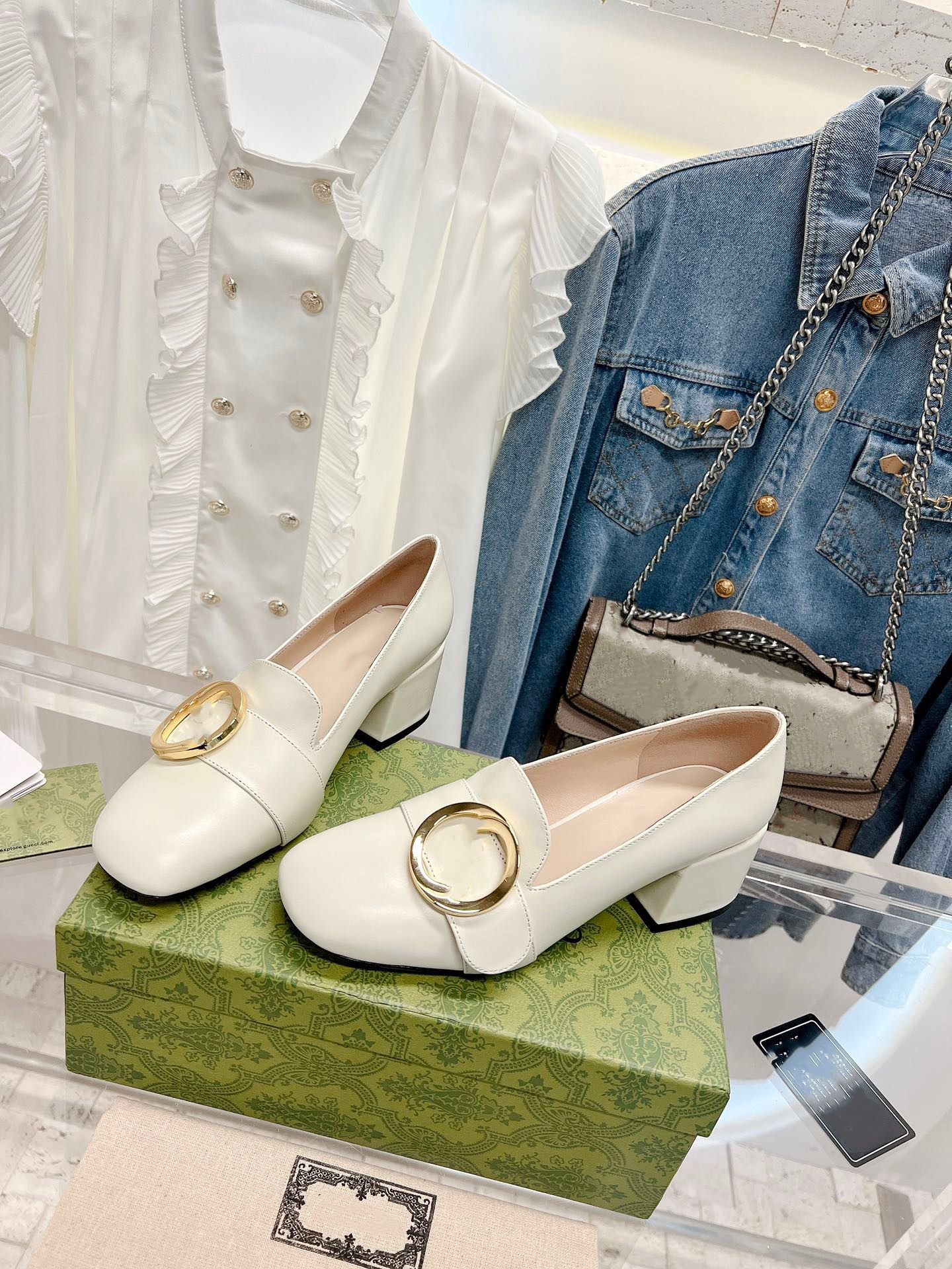 

Designer Blondie Shoes Women High Heels Marmont Pumps Loafer Suede Black Brown White Leather Chunky Loafers Summer Party Wedding Shoes