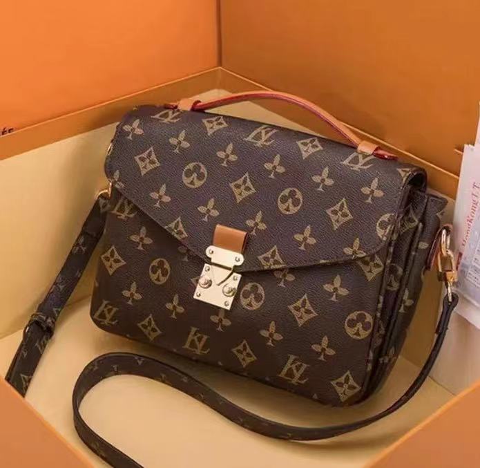 

High-end quality Women Luxurys Designers Bags Handbag Women Handbags Lady Messenger Fashion Shoulder Bag Luxury Crossbody Wallet Lvs Tote Wallets, Black flower