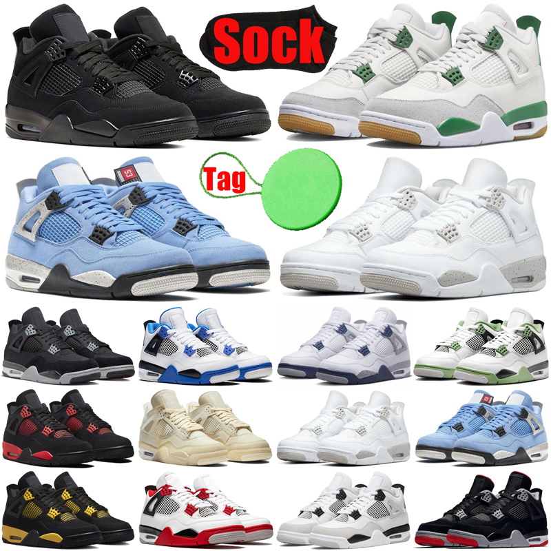 

Pine Green sb 4 4s basketball shoes for men women Sapphire University Blue Seafoam Military Black cats Canvas Red Thunder mens trainers sneakers top, #7 red thunder