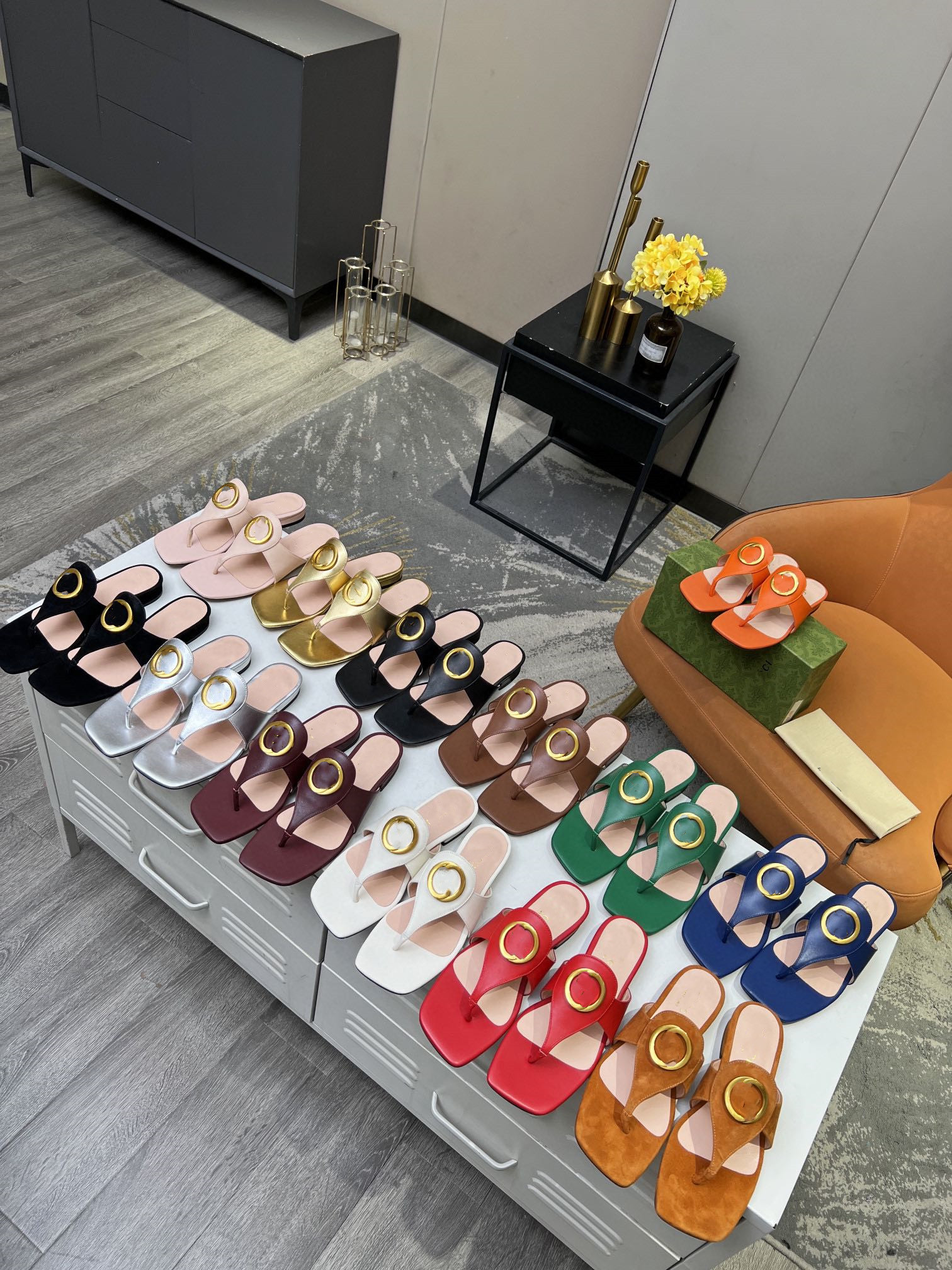 

top quality Casual Shoes Summer sandal flat women slippers Blondie Thong Sandals Flip Flops genuine leather rubber sole casual walking beach