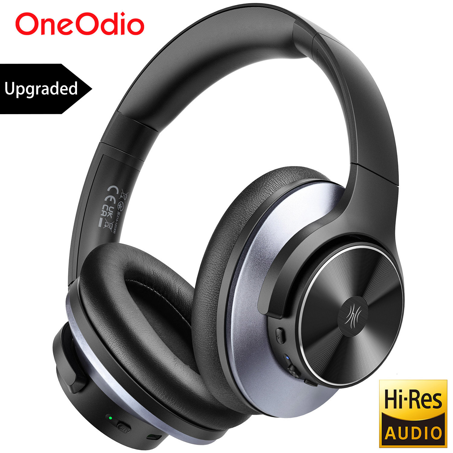 

Cell Phone Earphones Oneodio A10 Hybrid Active Noise Cancelling Headphones With Hi Res Audio Over Ear Bluetooth Wireless Headset ANC Microphone 230403, Black