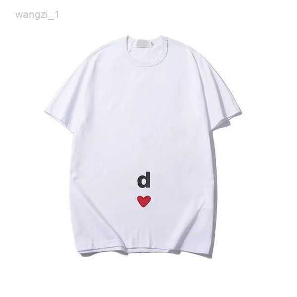

Men's T-shirts Play Designer White Eyes Big Red Peach Print Shirt Loose Fashion Blouse Quality Short Sleeves 9 14G4, 12
