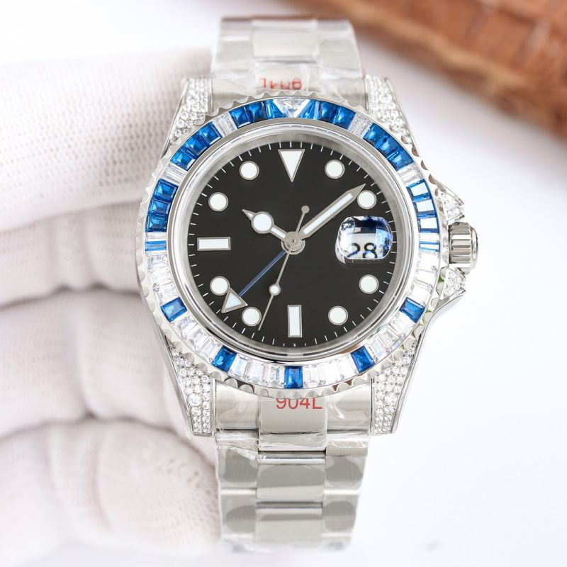 

Designer Watch Rainbow watches mens watch for RAP watch super sapphire 2813 Automatic mechanical movement 20 kinds colors with box, 11