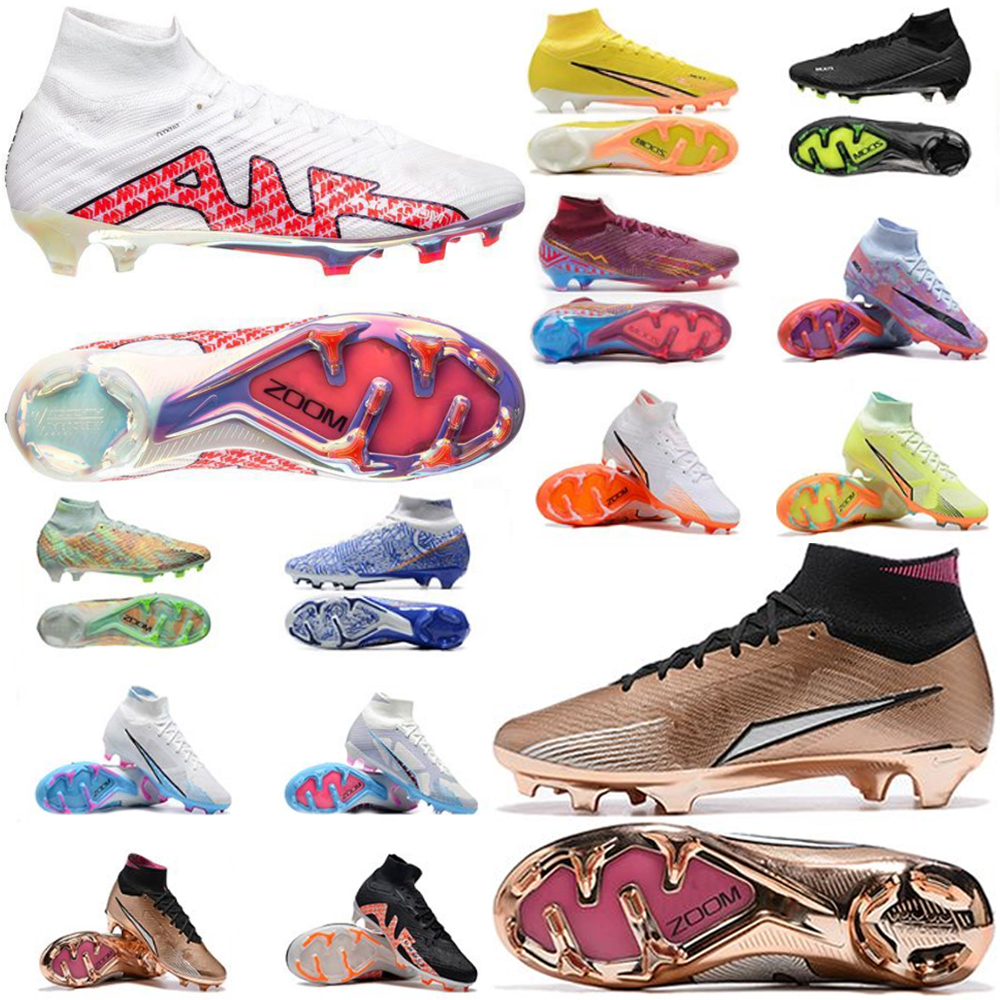 

Soccer Shoes Cleats Zooms Mercurial Superfly IX 9 Elite Blueprint FG Cristiano Ronaldo White Bonded Barely Green Mbappe Pack Cleat LIMITED EDITION Football Boot, #13