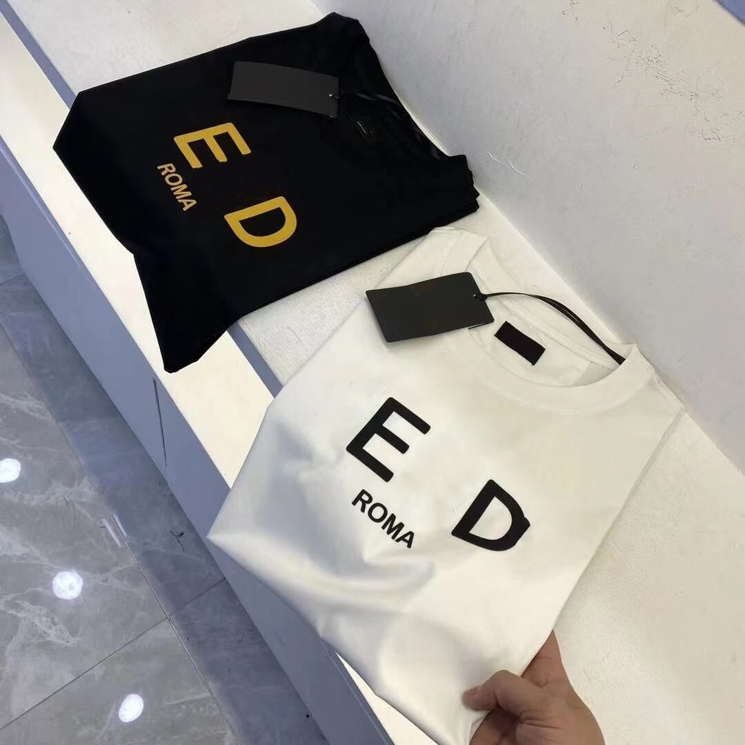 

Fashion Designer Mens T Shirt High Quality Newest Womens Letter Print Short Sleeve Round Neck Cotton Tees Polo Size S-4XL 5XL, Black 1