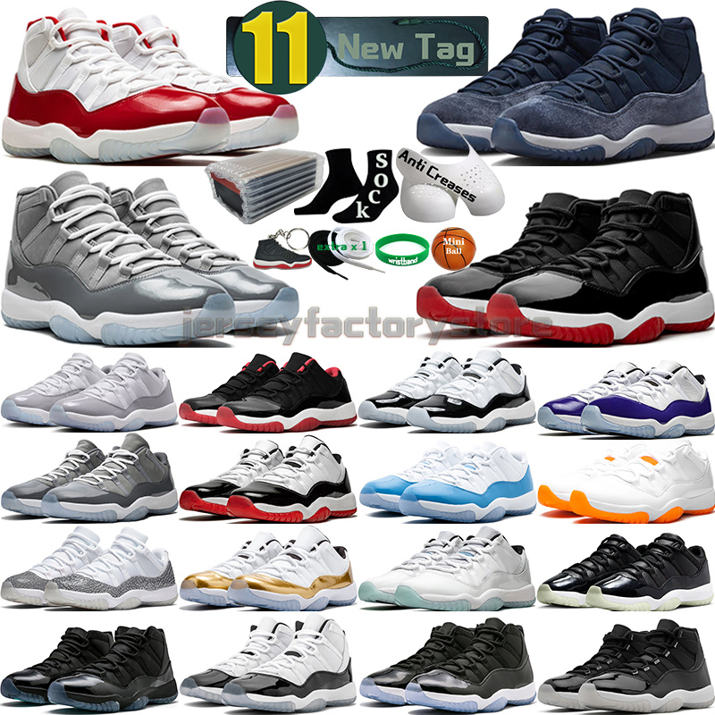 

11 Basketball Shoes for men women 11s Cherry Cool Cement Grey Concord 45 Bred UNC Gamma Blue Midnight Navy Velvet Space Jam 72-10 Heiress Mens Trainers Sports Sneakers, Color-7