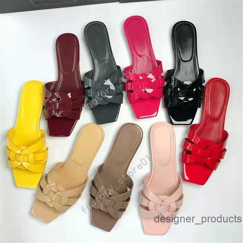 

Top Quality Women Summer Slipper Fashion Designer Woman Shoes Ladies Slides Womens Flip Flops Sandals Outdoor Beach Flat Slippers Sexy Weave Patent L yslitys 54C4