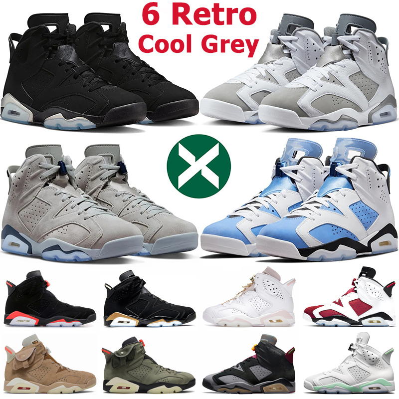 

jumpman 6 basketball shoes men women 6s Cool Grey Chrome Metallic Silver UNC White Black Infrared Bordeaux Georgetown British Khaki mens trainers sports sneakers, 15