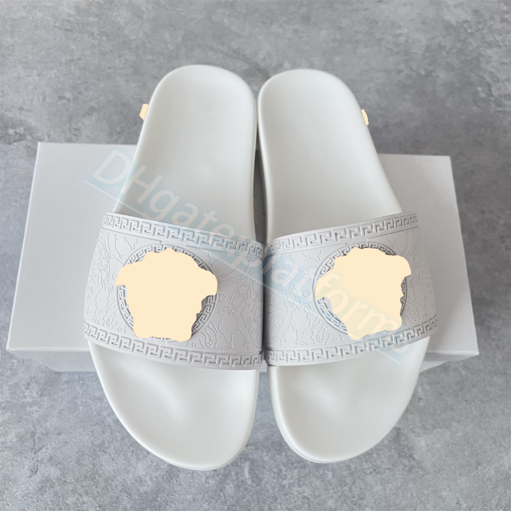 

luxury classic rubber thick platform sole sandal Fashion designer women men sandal Summer outside beach leisure slipper size 35-45, #1