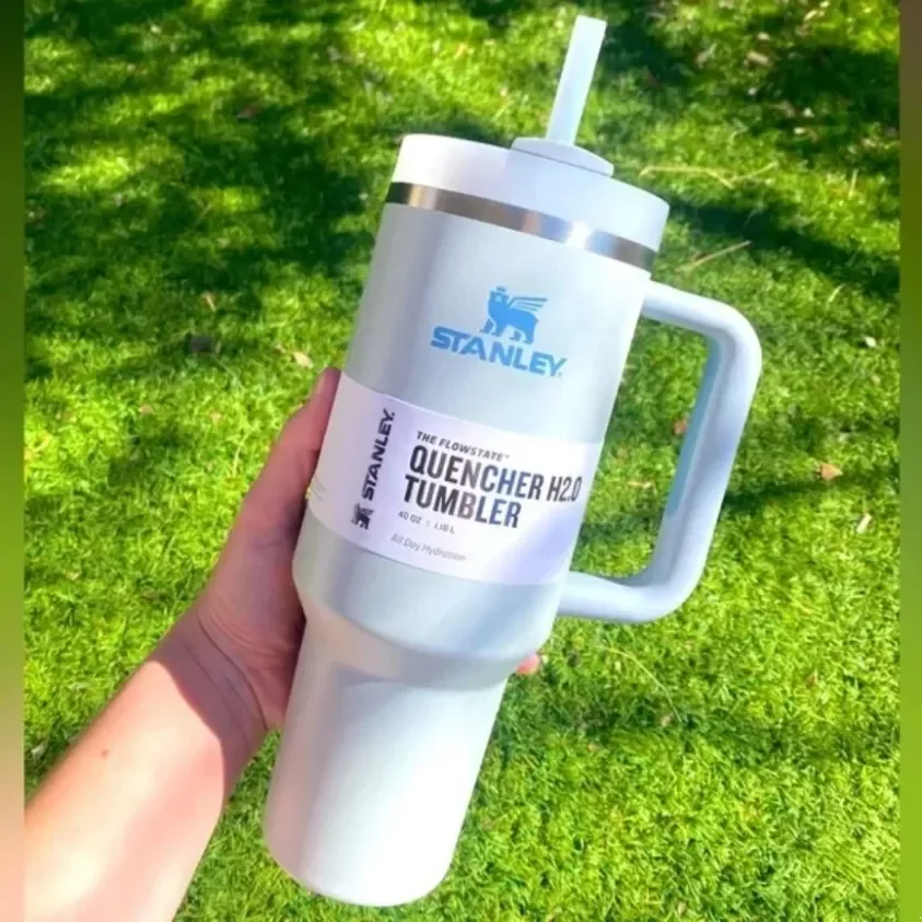 

1Pc Stanley 40oz Mug Tumbler With Handle Insulated Tumblers Lids Straw Stainless Steel Coffee Termos Cup With logo 403, Metal straws only
