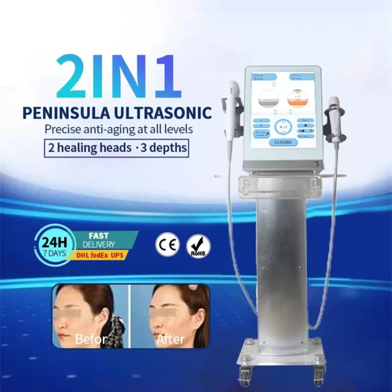 

2023 Slim Equipment HIFU Machine Peninsula Ultrasonic Gun Shape Full Face Firming RF Lifting Anti-aging Fade Fine Lines Beauty Salon