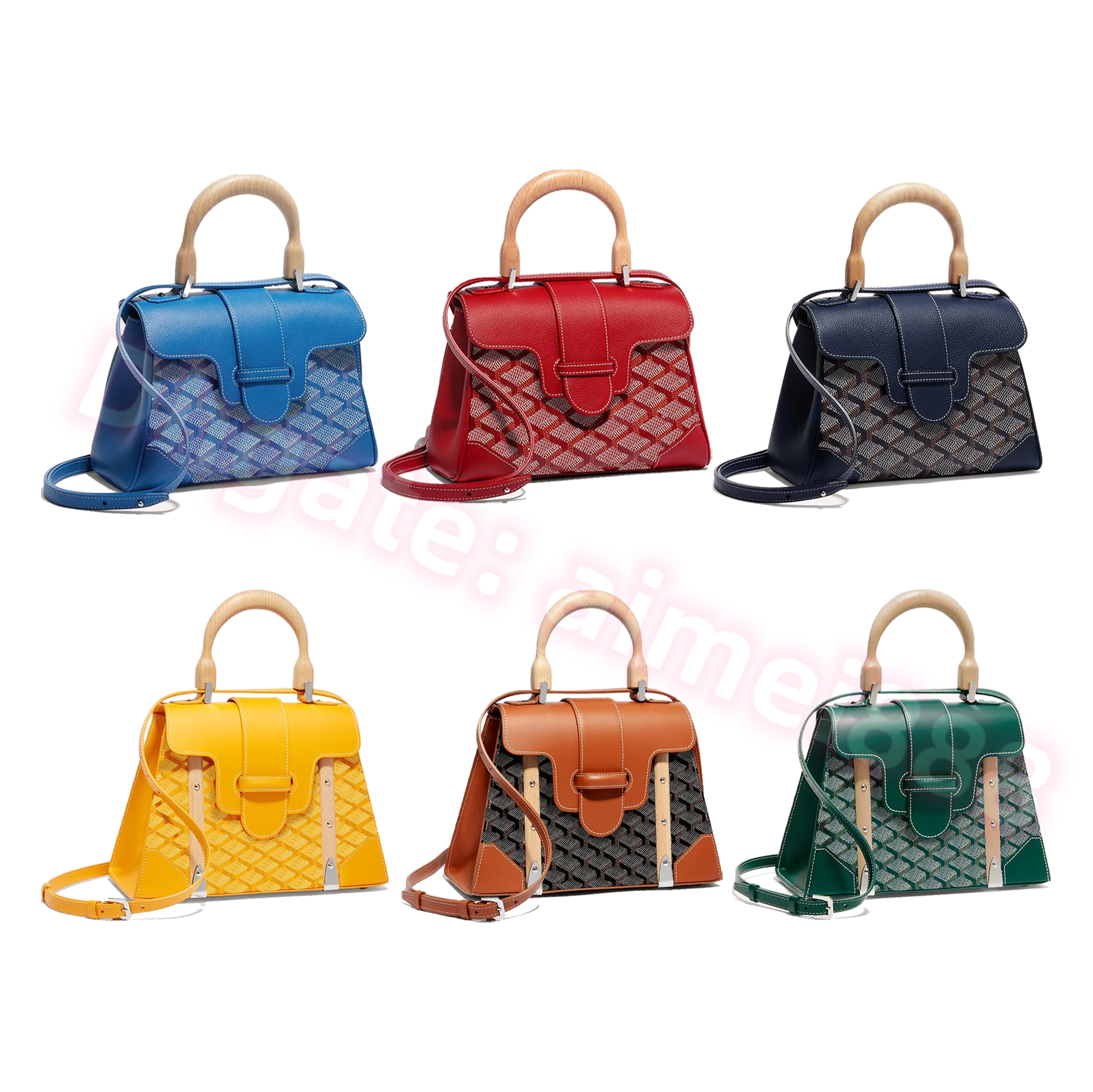 9A quality Genuine Leather Bag Women's men Saigon Tote Crossbody Top handle purses Luxury Designer graffiti Shoulder Bags fashion clutch wal