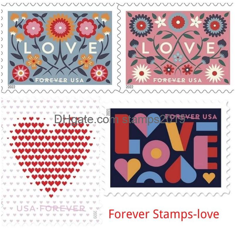 

U.S. Flags flower stamp postal stamp Envelopes Stamp Thank You Letters Postcard Office Mail Supplies Drop Delivery, As details