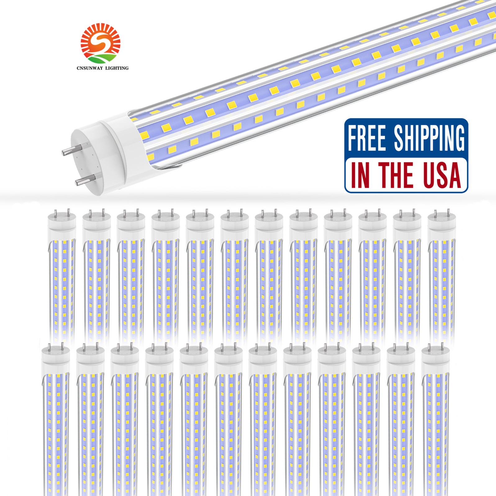 

4 Ft LED Light Tubes 36W 2 Pin G13 Base Cool White 6000K Clear Cover 3600 Lumen T8 Ballast Bypass Required Dual-End Powered 48 Inch T8 shop attic cottage lamp