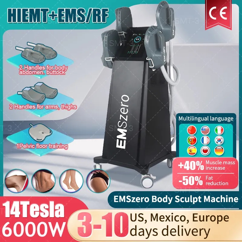 

New DLS-EMSLIM Body Sculpting Slimming HIEMT Fat Burning Body Slimming Sculpting Machine EMSzero Device 14 Tesla Muscle Trainning Ems
