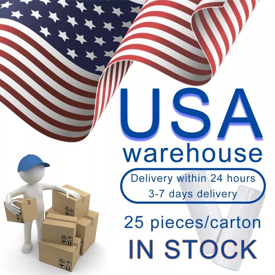 USA Warehouse 25pc/carton STRAIGHT 20oz Sublimation Tumblers Blank Stainless Steel Mugs DIY Tapered Vacuum Insulated Car Coffee Ready to ship