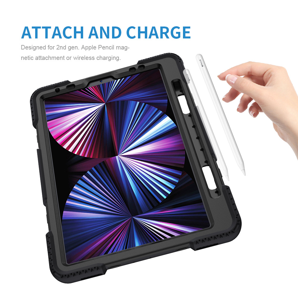 360 Rotate Hand Strap Case Shockprof Kidstand Shell For IPad Mini 4 5 6 Air 2 10.5 Pro 9.7 11 12.9 2021 Smart Cover