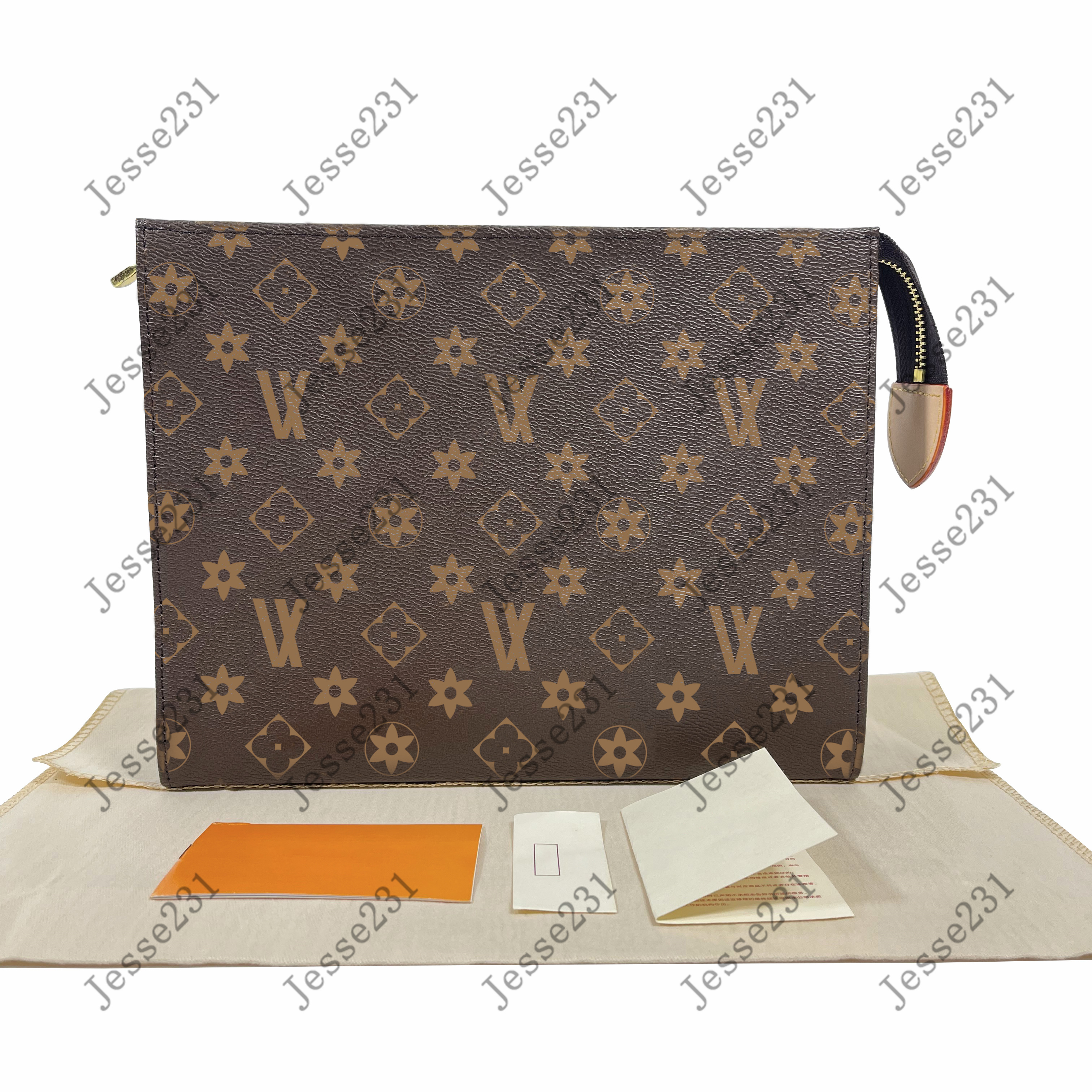 

Designer bags womens Travel Toiletry Pouch 26 cm Purse Crossbody Bag Makeup bags luxury Clutch Bags men Women Waterproof Cosmetic Cases, With dust bag