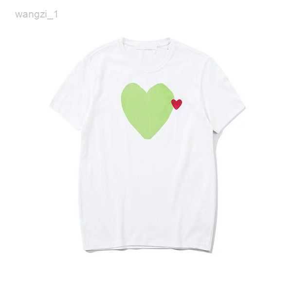 

Men's T-shirts Play Designer White Eyes Big Red Peach Print Shirt Loose Fashion Blouse Quality Short Sleeves 2 X51Q
